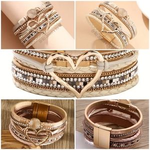 New Multilayer Heart Magnetic Bracelet